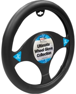 STREETWIZE BLACK STEERING WHEEL COVER Main Image