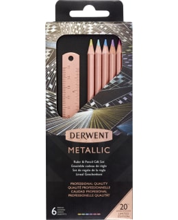 Derwent Metallic puuvärikynät ja kupariviivain Main Image