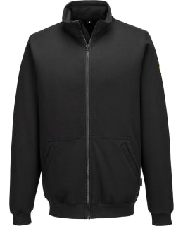 PW AS25BKRXXL ANTISTATIC ESD ZIP SWEATSH Main Image