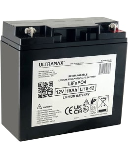 ULTRAMAX LIFEPO4 12V 18AH RECH. BATTERY Main Image
