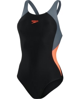 Speedo Colourblock Splice Muscleback naisten uimapuku Main Image