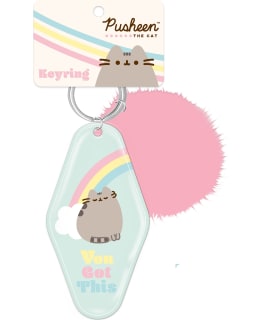 PUSHEEN KEYCHAIN & PINK POM POM Main Image