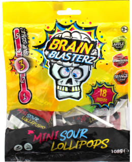 BRAIN BLASTERZ MINI SOUR 108 G LOLLIPOPS Main Image