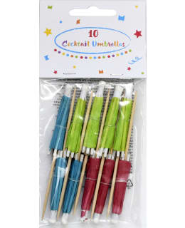 COCKTAIL UMBRELLA COLOUR MIX 10 PCS Main Image