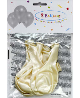BALLOONS METALLIC WHITE 8 PCS Main Image