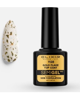 Elixir Semi Gel Gold Flake Top Coat 8 ml päällysgeelilakka Main Image