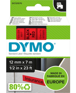 DYMO D1 12MM PUNAINEN TARRATEIPPI Main Image