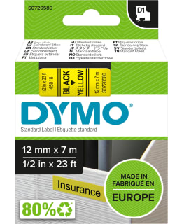 DYMO D1 12MM KELTAINEN TARRATEIPPI Main Image
