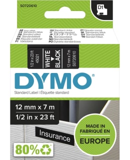 DYMO D1 12MM VALK/MUSTA TEIPPI Main Image