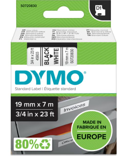 DYMO 45803 D1 19MM MUSTA/VALK. TEIPPI Main Image