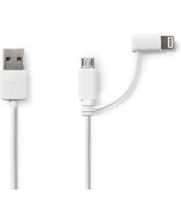 NEDIS CCGP39400WT10 2 IN 1 KAAPELI USB Main Image