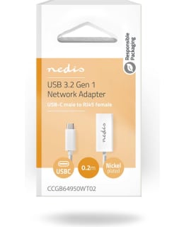 NEDIS USB-C 3.2 RJ45 1GBPS VERKKOSOVITIN Main Image