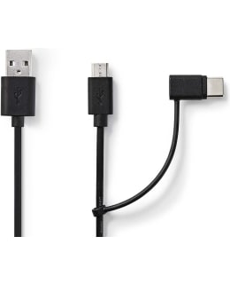 NEDIS CCGL60610BK10 2 IN 1 KAAPELI | USB Main Image