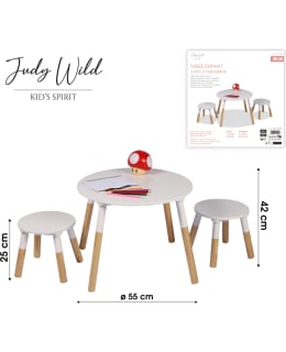 Chaise JUDY WILD JENA JUNIOR - 56 x 30,5 x P 36cm - Pin, métal