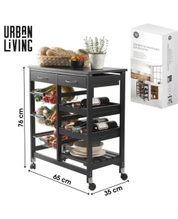 UB 400102 65X35X76 SIVUPÖYTÄ PYÖRILLÄ Main Image