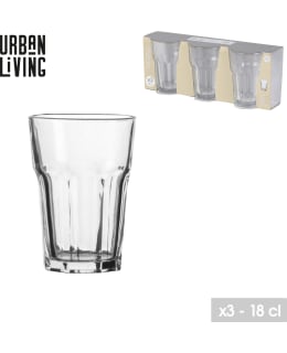 URBAN LIVING "VEGAS" DRINKING GLASS X3 Main Image