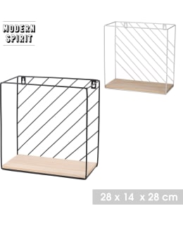MS 54809 WOOD & METAL 28X14X28 CM HYLLY Main Image