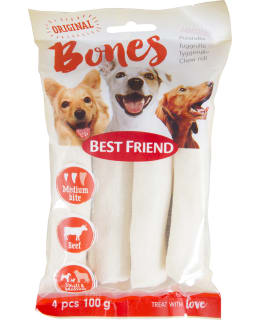Best Friend Bones Bigbite s-medium 12 cm 4 kpl 100 g valkoinen pururulla Main Image