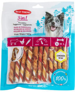BF 3IN1 CHEW STICK CHICK&CARR 12CM 18PCS Main Image