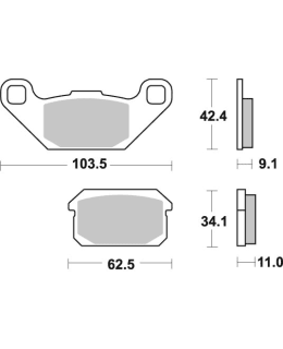 SBS 23-848HF  BRAKEPADS CERAMIC Main Image