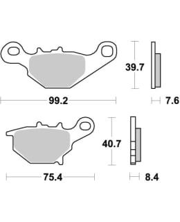 SBS 23-820CS BRAKEPADS CARBON SILVER Main Image
