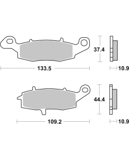 SBS SINTERED 23-886LS TAAKSE JARRUPALAT Main Image