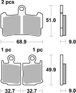SBS BRAKEPADS EVO SINTER Main Image