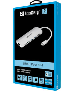 SANDBERG USB-C DOCK HDMI+LAN+SD+USB 61W Main Image