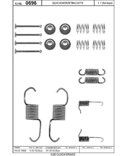 OJD Quick Brake OJD-105-0696 Brake shoe mounting kit Main Image