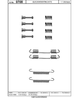 OJD Quick Brake OJD-105-0708 Brake shoe mounting kit Main Image