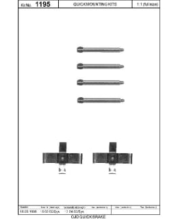 OJD Quick Brake OJD-109-1195 Jarrupalojen asennussarja Main Image
