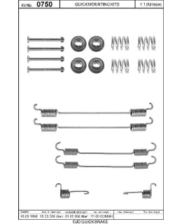 OJD Quick Brake OJD-105-0750 Brake shoe mounting kit Main Image