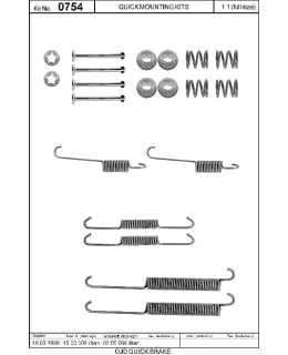 OJD Quick Brake OJD-105-0754 Jarrukenkien asennussarja Main Image