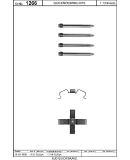 OJD Quick Brake OJD-109-1266 Brake pad mounting kit Main Image