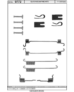 OJD Quick Brake OJD-105-0772 Brake shoe mounting kit Main Image
