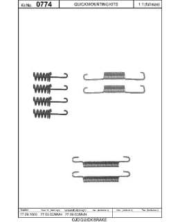 OJD Quick Brake OJD-105-0774 Brake shoe mounting kit Main Image