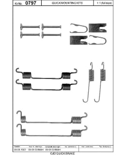 OJD Quick Brake OJD-105-0797 Jarrukenkien asennussarja Main Image
