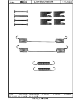 OJD Quick Brake OJD-105-0836 Jarrukenkien asennussarja Main Image