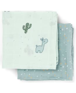 DONE BY DEER LALEE BLUE 2PCS BURP CLOTH Main Image