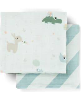DONE BY DEER CELEB. BLUE 2PCS BURP CLOTH Main Image