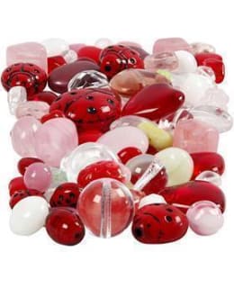 CC LEPPÄKERTTU,LEHTIÄ,SYDÄMIÄ LASIHELMET Main Image