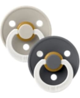BIBS COLOUR 2 SAND/IRON ROUND 2PCS TEAT Main Image