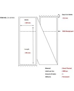 CAPTURE CA-LB7001 SHIPPING LABEL Main Image