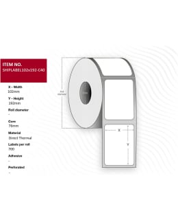 CAPTURE SHIPLABEL102X192-C76 LABELS Main Image