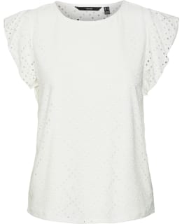 VM 10286067-SNW-XS T-SHIRT FEM KNIT Main Image