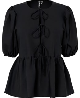 PIECES 17148315-BLA-L BLOUSE OPEN NECK Main Image