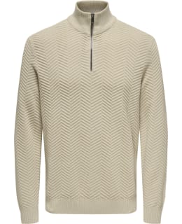ONS 22033301-SIL-MEL-XL PULLOVER MALE KN Main Image