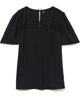 VM 10324850-BLA-42 BLOUSE OPEN NECKLIN Main Image