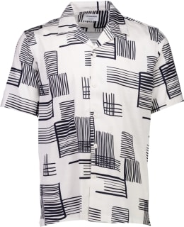 LINDB 30-203871-OF WH-L M.SS SHIRT Main Image