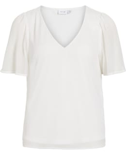 VILA 14114162-SNW-38 BLOUSE OPEN NECKL Main Image